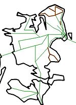 Le réseau ferroviaire danois, en arborescence, est moins fragmentant qu'un réseau maillé en « toile d'araignée »