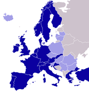 États membres (en bleu) et collaborateurs (bleu clair) d'EUMETSAT
